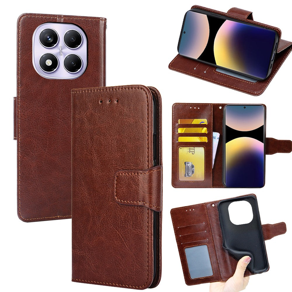 For Xiaomi Redmi Note 14 Pro 4G Case Wallet PU Leather + TPU Folding Stand Phone Cover