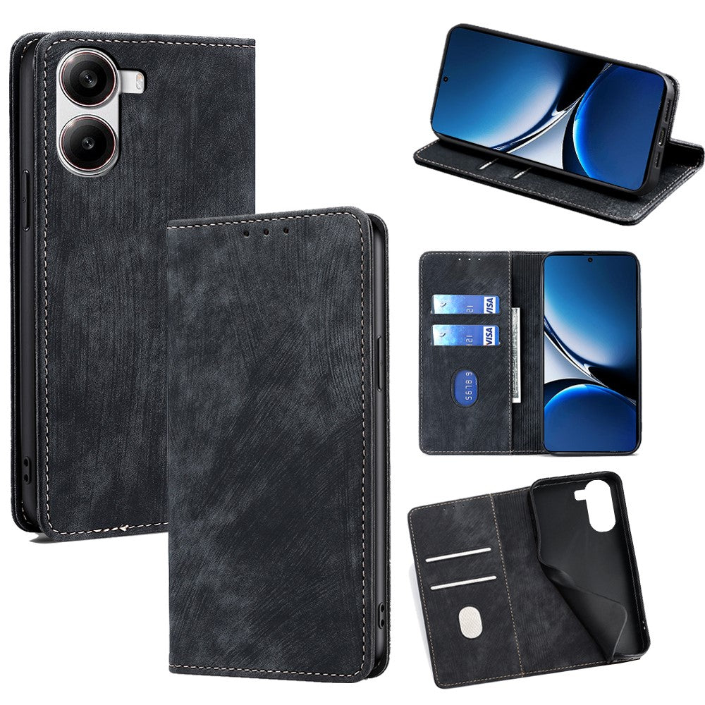 For Xiaomi Redmi Turbo 4 5G  /  Poco X7 Pro 5G Case RFID Blocking Wallet Leather Phone Cover