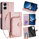 For Xiaomi Redmi Turbo 4 5G / Poco X7 Pro 5G Case Zipper Pocket PU Leather Wallet Flip Phone Cover