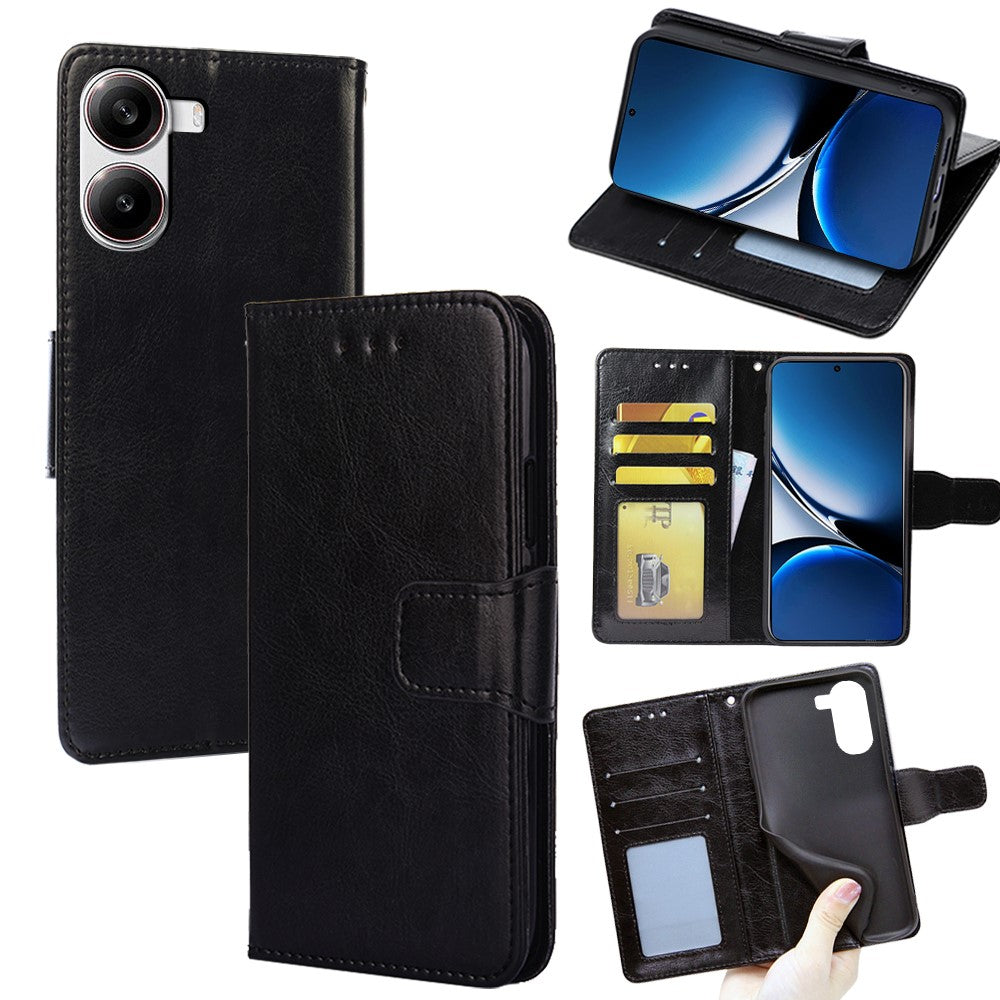 For Xiaomi Poco X7 Pro 5G  /  Redmi Turbo 4 5G Case Wallet PU Leather + TPU Folding Stand Phone Cover