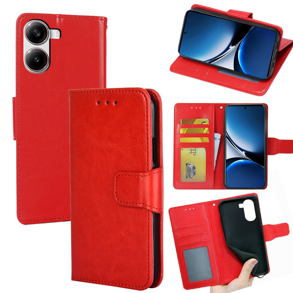For Xiaomi Poco X7 Pro 5G  /  Redmi Turbo 4 5G Case Wallet PU Leather + TPU Folding Stand Phone Cover