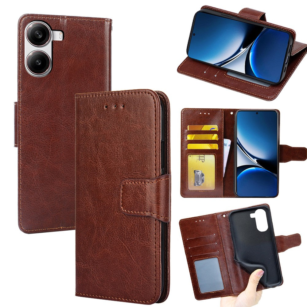 For Xiaomi Poco X7 Pro 5G  /  Redmi Turbo 4 5G Case Wallet PU Leather + TPU Folding Stand Phone Cover