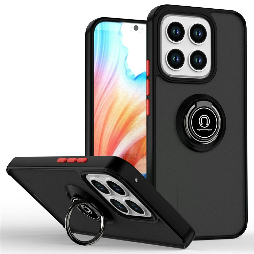 For Honor X8c 4G Case Ring Holder Kickstand TPU + Acrylic Phone Cover