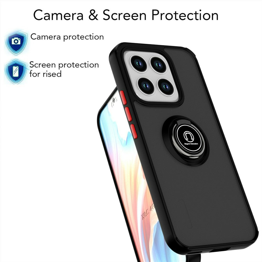 For Honor X8c 4G Case Ring Holder Kickstand TPU + Acrylic Phone Cover