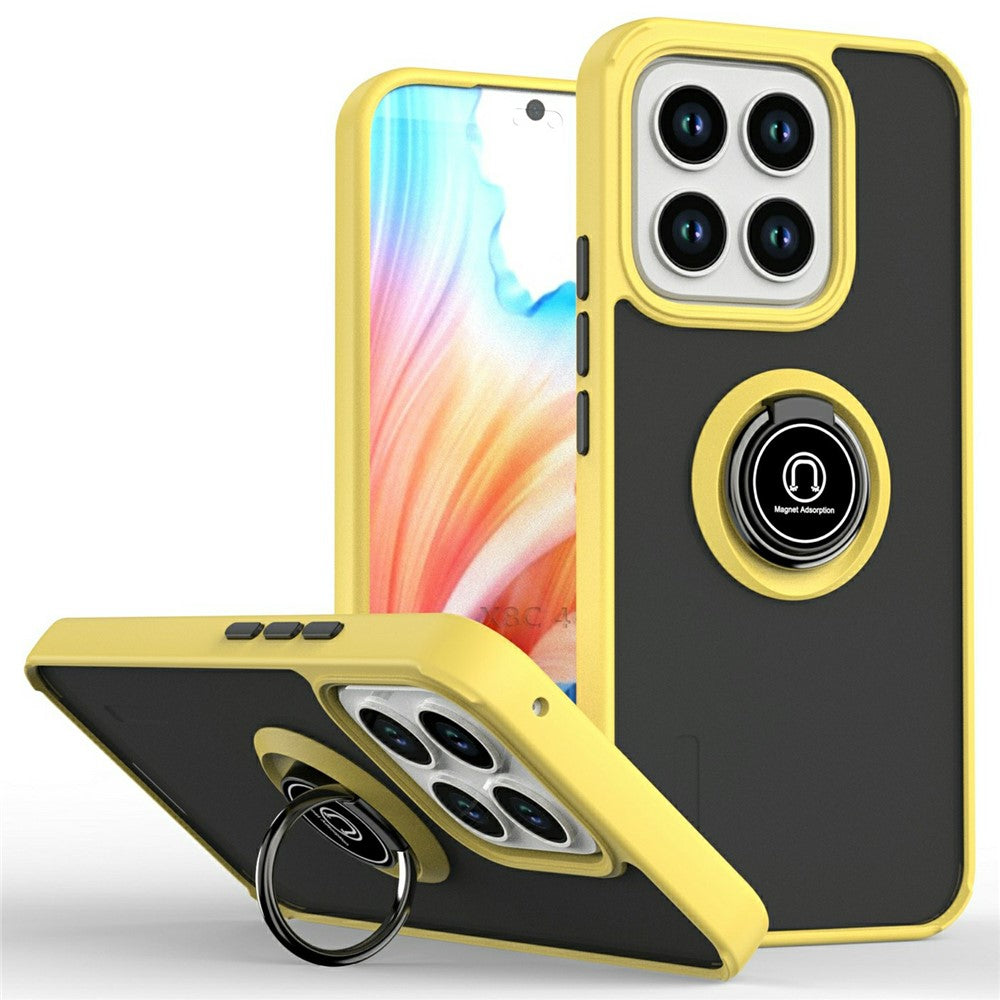 For Honor X8c 4G Case Ring Holder Kickstand TPU + Acrylic Phone Cover