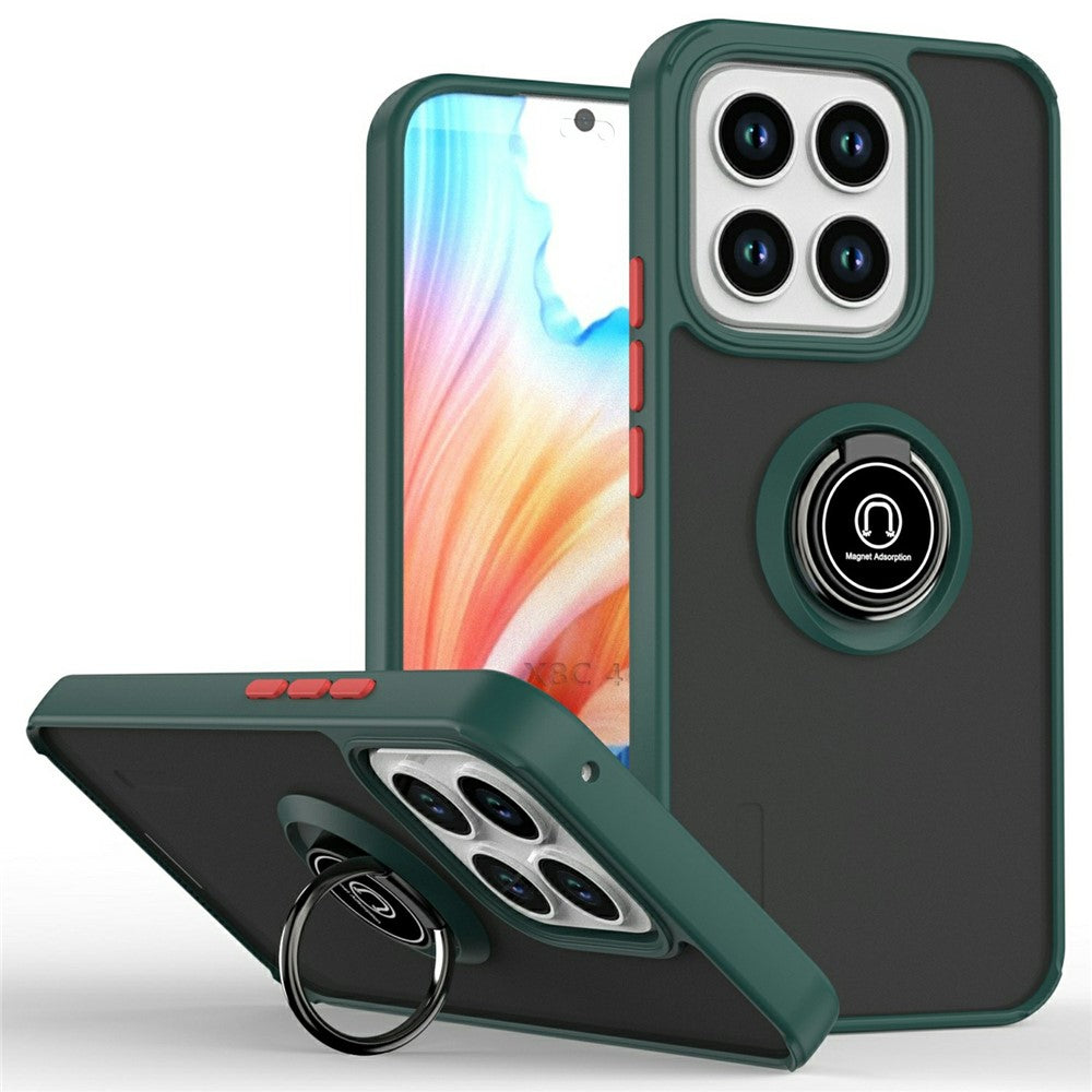 For Honor X8c 4G Case Ring Holder Kickstand TPU + Acrylic Phone Cover