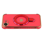 For iPhone 17th / 16th Case Kickstand Electroplating Love Printing TPU Back Cover