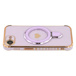 For iPhone 17th / 16th Case Kickstand Electroplating Love Printing TPU Back Cover