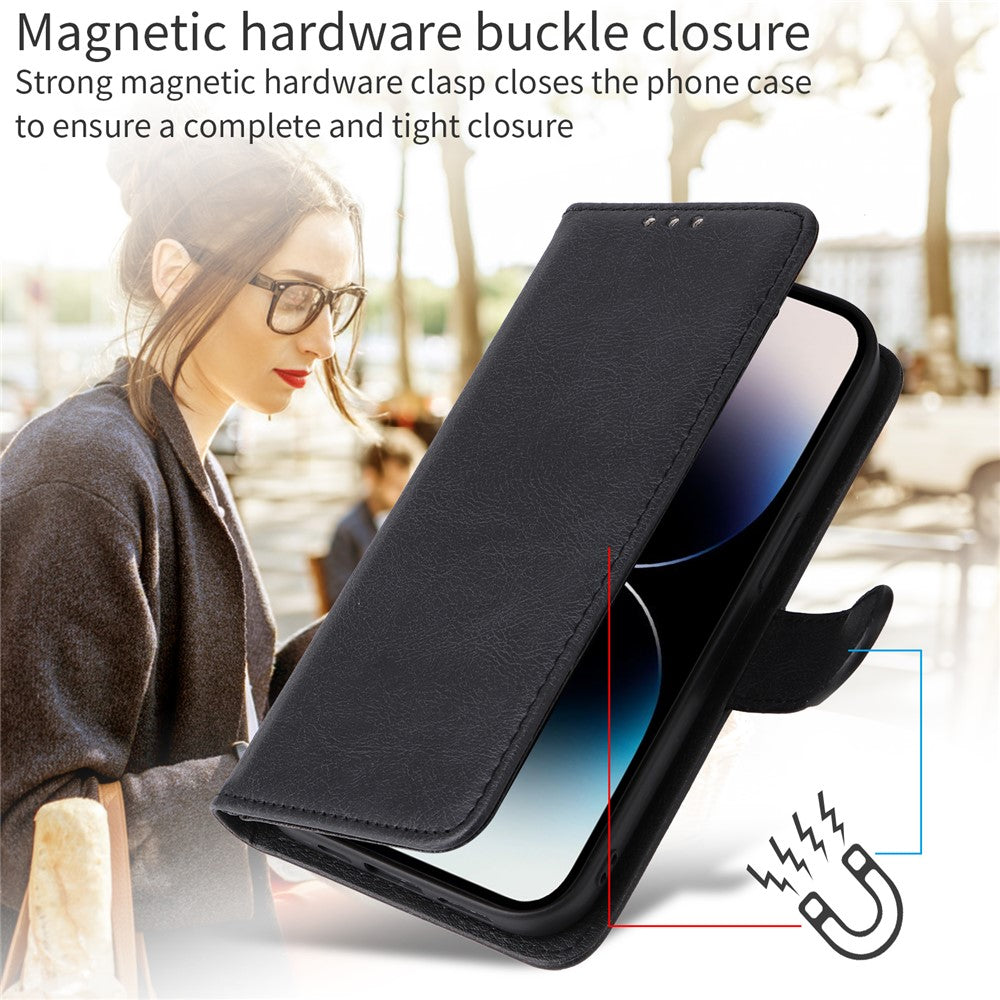 For iPhone 17th / 16th Case 2 in 1 Detachable Magnetic Leather Wallet Mobile Cover with Strap