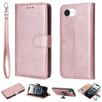For iPhone 17th / 16th Case 2 in 1 Detachable Magnetic Leather Wallet Mobile Cover with Strap