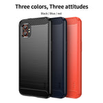 MOFI For Samsung Galaxy XCover7 Pro Back Cover Brushed Texture Carbon Fiber Soft TPU Case