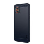 MOFI For Samsung Galaxy XCover7 Pro Back Cover Brushed Texture Carbon Fiber Soft TPU Case