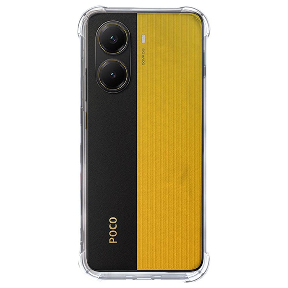 SHANWO För Xiaomi Poco X7 Pro 5G TPU Genomskinligt Skal 1.5mm Stötsäkert Mobilmobil Baksida