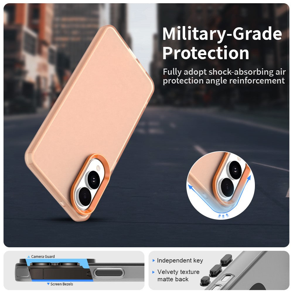 Til Samsung Galaxy S25 Edge cover, PC + TPU + PET mat anti-fald telefon bagcover