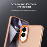 Til Samsung Galaxy S25 Edge cover, PC + TPU + PET mat anti-fald telefon bagcover