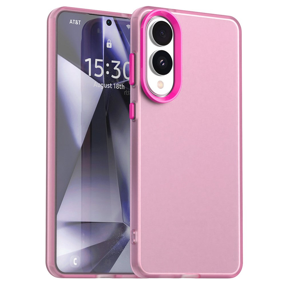 Til Samsung Galaxy S25 Edge cover, PC + TPU + PET mat anti-fald telefon bagcover