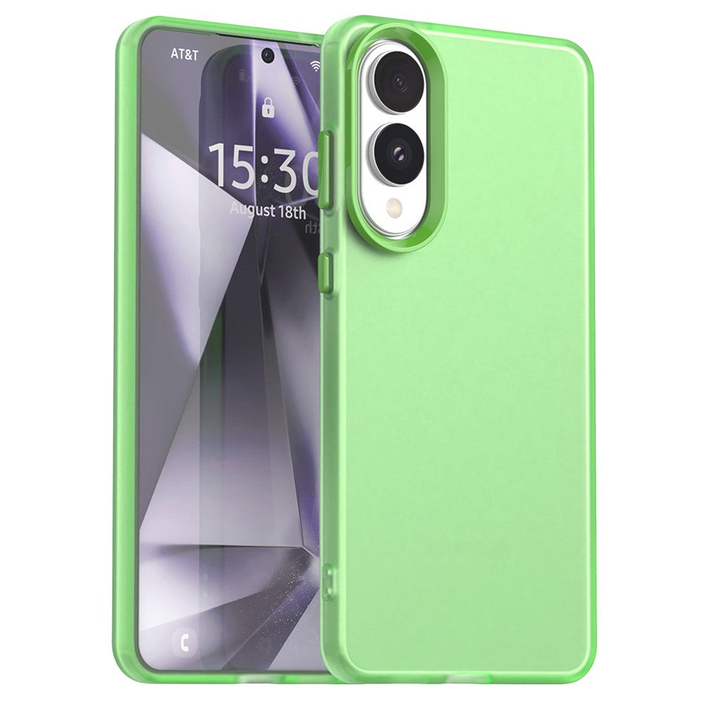 Til Samsung Galaxy S25 Edge cover, PC + TPU + PET mat anti-fald telefon bagcover