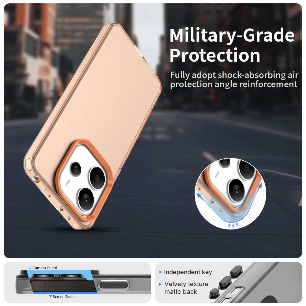 For Xiaomi Redmi Note 14 4G (163.25mm) Case PC + TPU + PET Matte Anti-Drop Phone Back Cover
