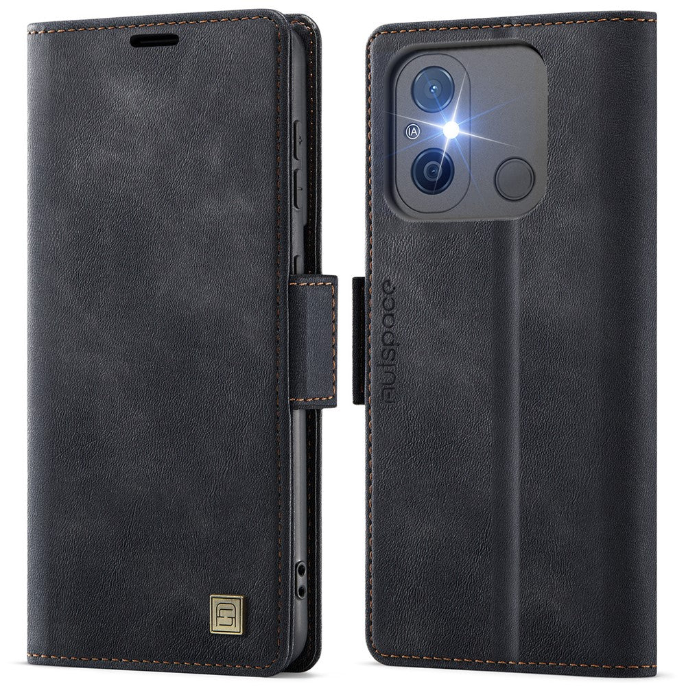 AUTSPACE For Xiaomi Redmi 12C 4G / Xiaomi Redmi 11A 4G Case  A11 RFID Blocking Retro Leather Cell Phone Wallet Cover