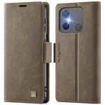 AUTSPACE For Xiaomi Redmi 12C 4G / Xiaomi Redmi 11A 4G Case  A11 RFID Blocking Retro Leather Cell Phone Wallet Cover