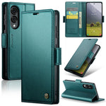 CASEME Til Samsung Galaxy S25 Edge Etui 023-serien RFID-blokerende Læder Pung Stativ Telefoncover