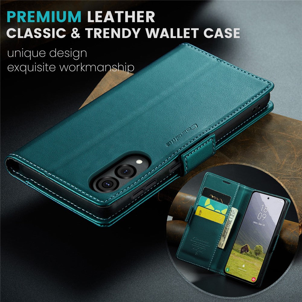 CASEME För Samsung Galaxy S25 Edge Skal 023 Serien RFID-blockerande Läder Plånboksfodral
