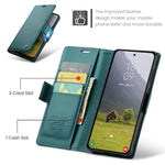 CASEME Til Samsung Galaxy S25 Edge Etui 023-serien RFID-blokerende Læder Pung Stativ Telefoncover