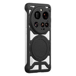 For Xiaomi 15 Ultra Case with Kickstand Heat Dissipation Hard PC Phone Back Cover Carbon Fiber Texture