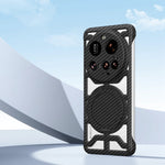 For Xiaomi 15 Ultra Case with Kickstand Heat Dissipation Hard PC Phone Back Cover Carbon Fiber Texture