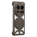 For Xiaomi 15 Ultra Case with Kickstand Heat Dissipation Hard PC Phone Back Cover Carbon Fiber Texture