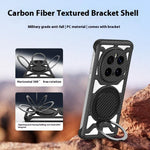 For Honor Magic7 Pro 5G Case with Kickstand Heat Dissipation Hard PC Phone Back Cover Carbon Fiber Texture