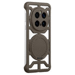 For Honor Magic7 Pro 5G Case with Kickstand Heat Dissipation Hard PC Phone Back Cover Carbon Fiber Texture