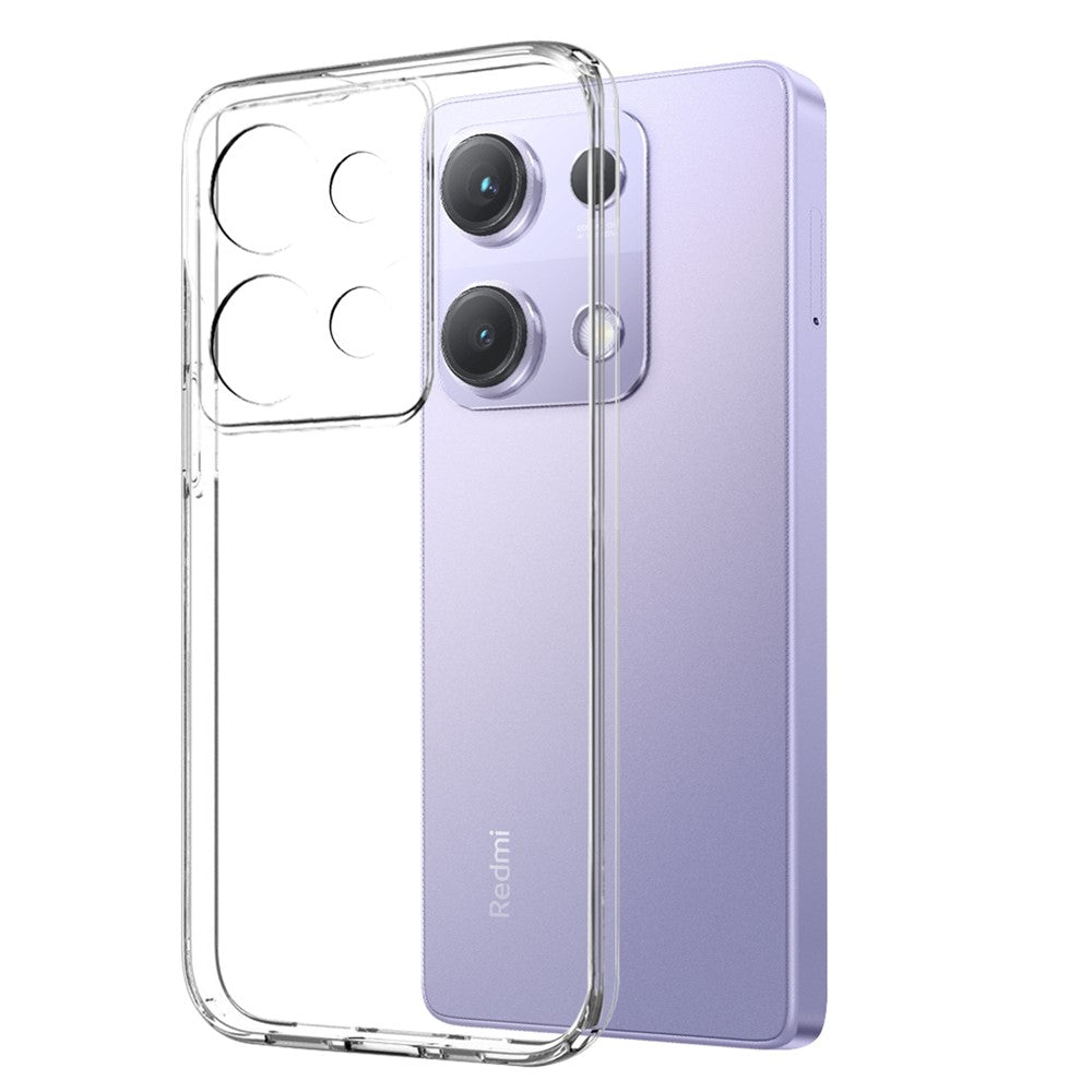 NORTHJO For Xiaomi Redmi Note 14S 4G Clear Case Soft TPU Phone Cover with Tempered Glass Screen Protector