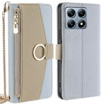 For Xiaomi 14T Pro Case Mirror Wallet Leather Phone Cover with Chain Shoulder Strap
