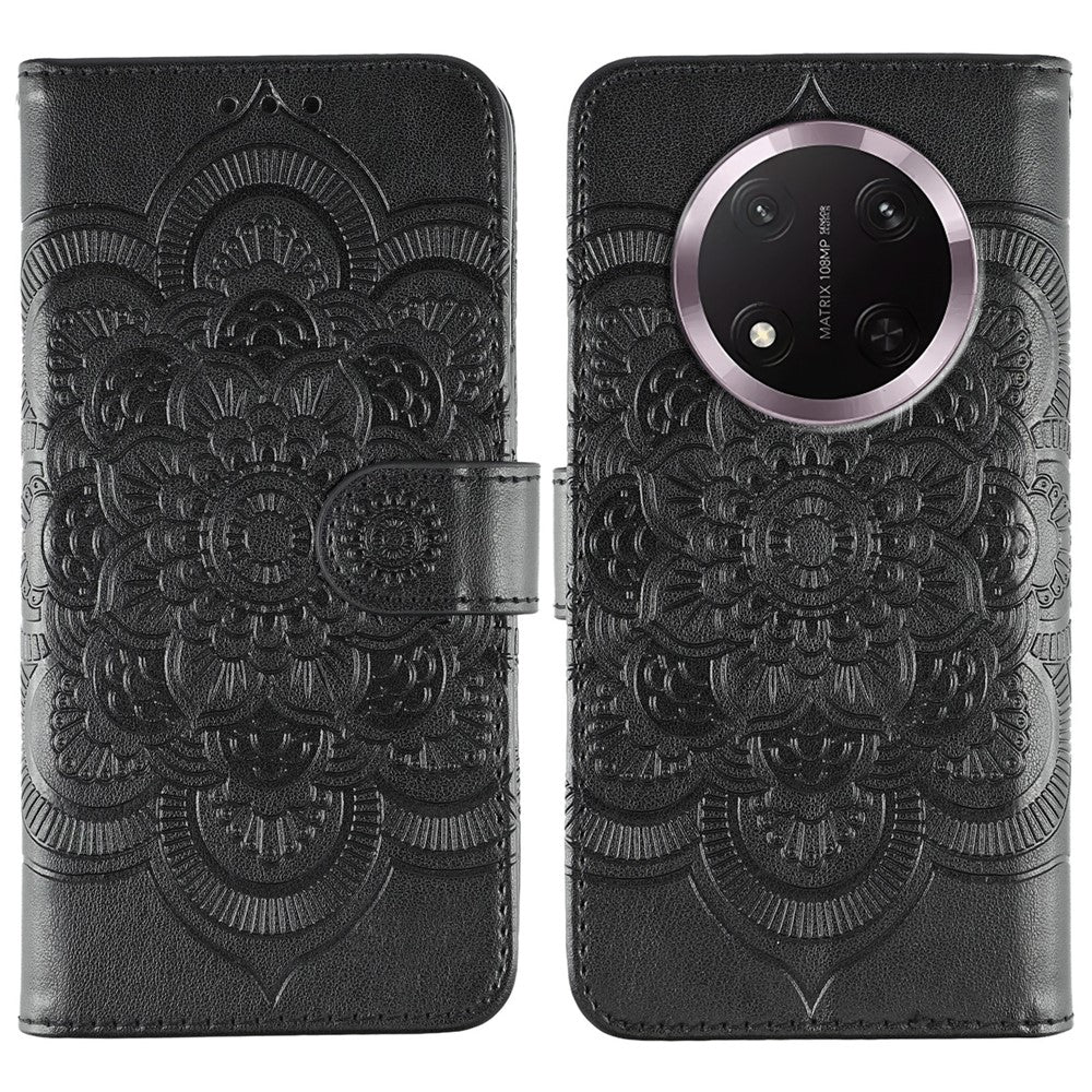 Phone Case For Honor Magic7 Lite 5G / X60 Pro 5G / X9c 5G PU Leather Mandala Imprinted Design Wallet Cover