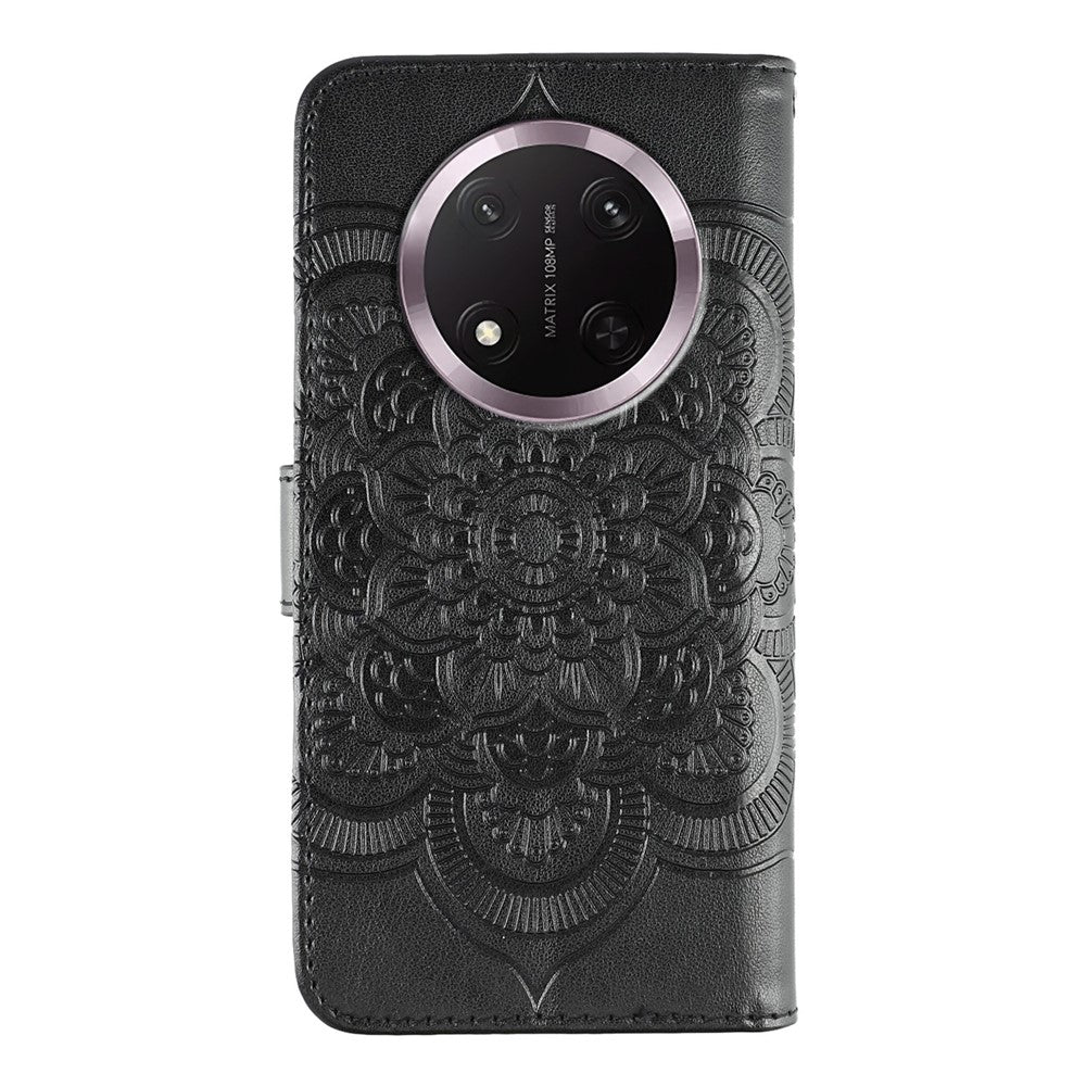 Phone Case For Honor Magic7 Lite 5G / X60 Pro 5G / X9c 5G PU Leather Mandala Imprinted Design Wallet Cover