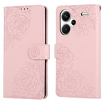 For Xiaomi Redmi Note 13 Pro+ 5G Case Rose Flower PU Leather Wallet Phone Cover with 3 Card Slots