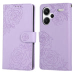 For Xiaomi Redmi Note 13 Pro+ 5G Case Rose Flower PU Leather Wallet Phone Cover with 3 Card Slots
