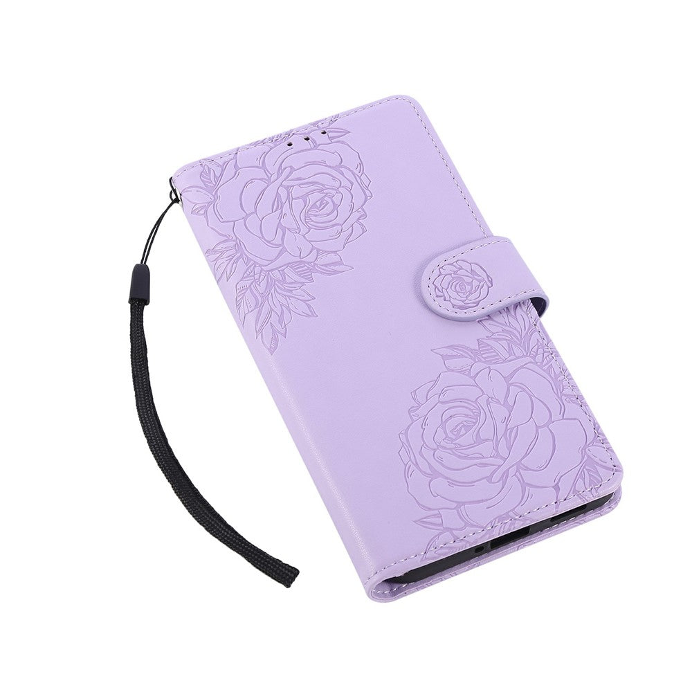 For Xiaomi Redmi Note 13 Pro+ 5G Case Rose Flower PU Leather Wallet Phone Cover with 3 Card Slots
