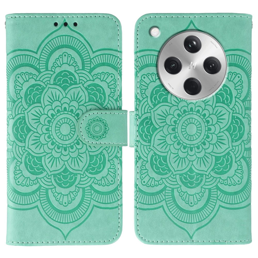 For Oppo Find X8 5G Case PU Leather Mandala Imprinted Design Wallet Phone Cover