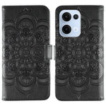 For Oppo Reno13 5G (Global) Case PU Leather Mandala Imprinted Design Wallet Phone Cover