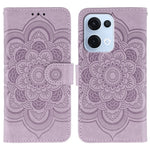 For Oppo Reno13 5G (Global) Case PU Leather Mandala Imprinted Design Wallet Phone Cover