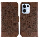 For Oppo Reno13 5G (Global) Case PU Leather Mandala Imprinted Design Wallet Phone Cover
