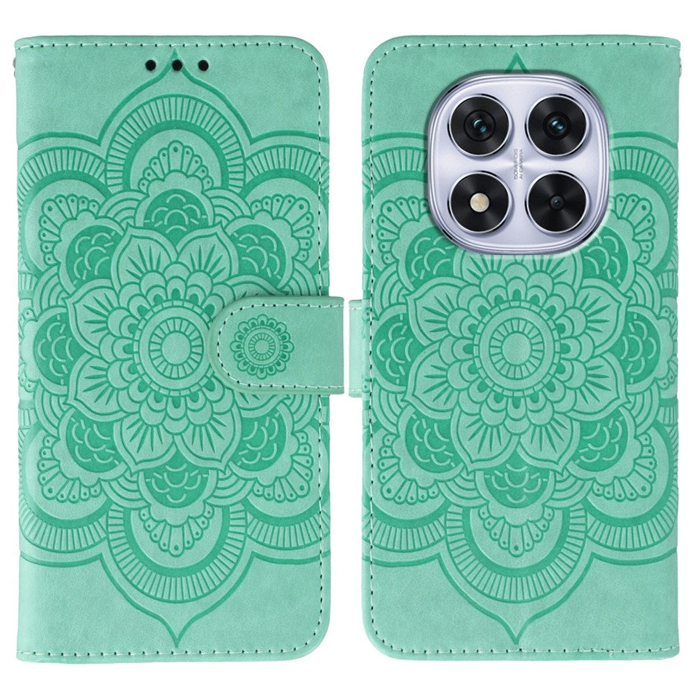 Phone Case For Xiaomi Redmi Note 14 Pro 4G / 5G / Note 14 Pro+ 5G / Poco X7 5G PU Leather Mandala Imprinted Design Wallet Cover