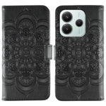 For Xiaomi Redmi Note 14 4G (164.84mm) Case PU Leather Mandala Imprinted Design Wallet Phone Cover