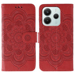 For Xiaomi Redmi Note 14 4G (164.84mm) Case PU Leather Mandala Imprinted Design Wallet Phone Cover