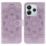 For Xiaomi Redmi Note 14 4G (164.84mm) Case PU Leather Mandala Imprinted Design Wallet Phone Cover