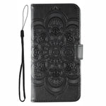 For Honor 400 Lite 5G Case PU Leather Mandala Imprinted Design Wallet Phone Cover
