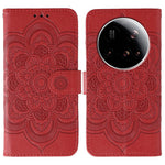 For Xiaomi 15 Ultra Case PU Leather Mandala Imprinted Design Wallet Phone Cover