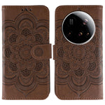 For Xiaomi 15 Ultra Case PU Leather Mandala Imprinted Design Wallet Phone Cover
